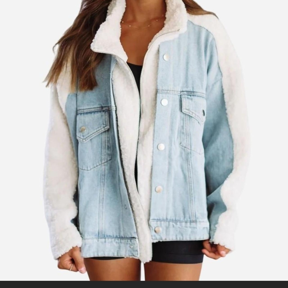 Colorado Bound Denim- Sherpa Jacket